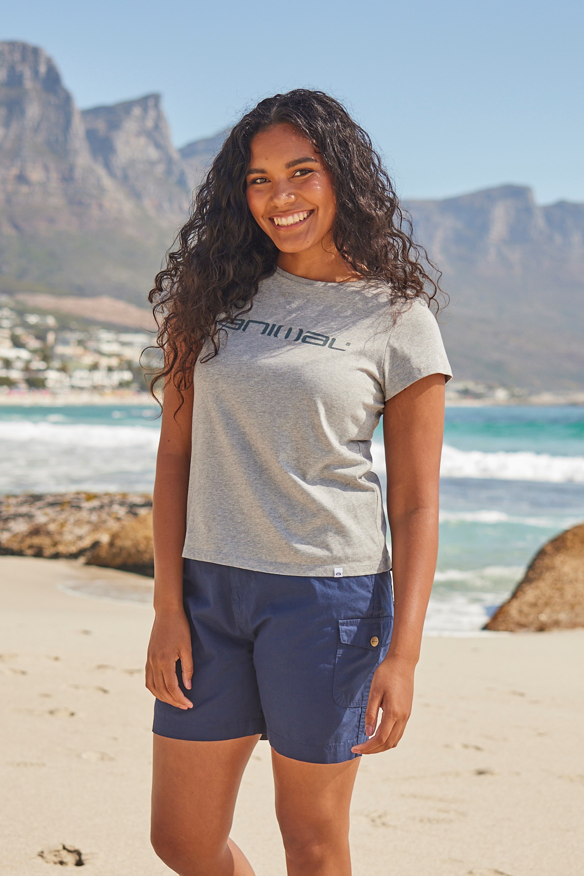 Marina Womens Organic Logo T-Shirt - Grey