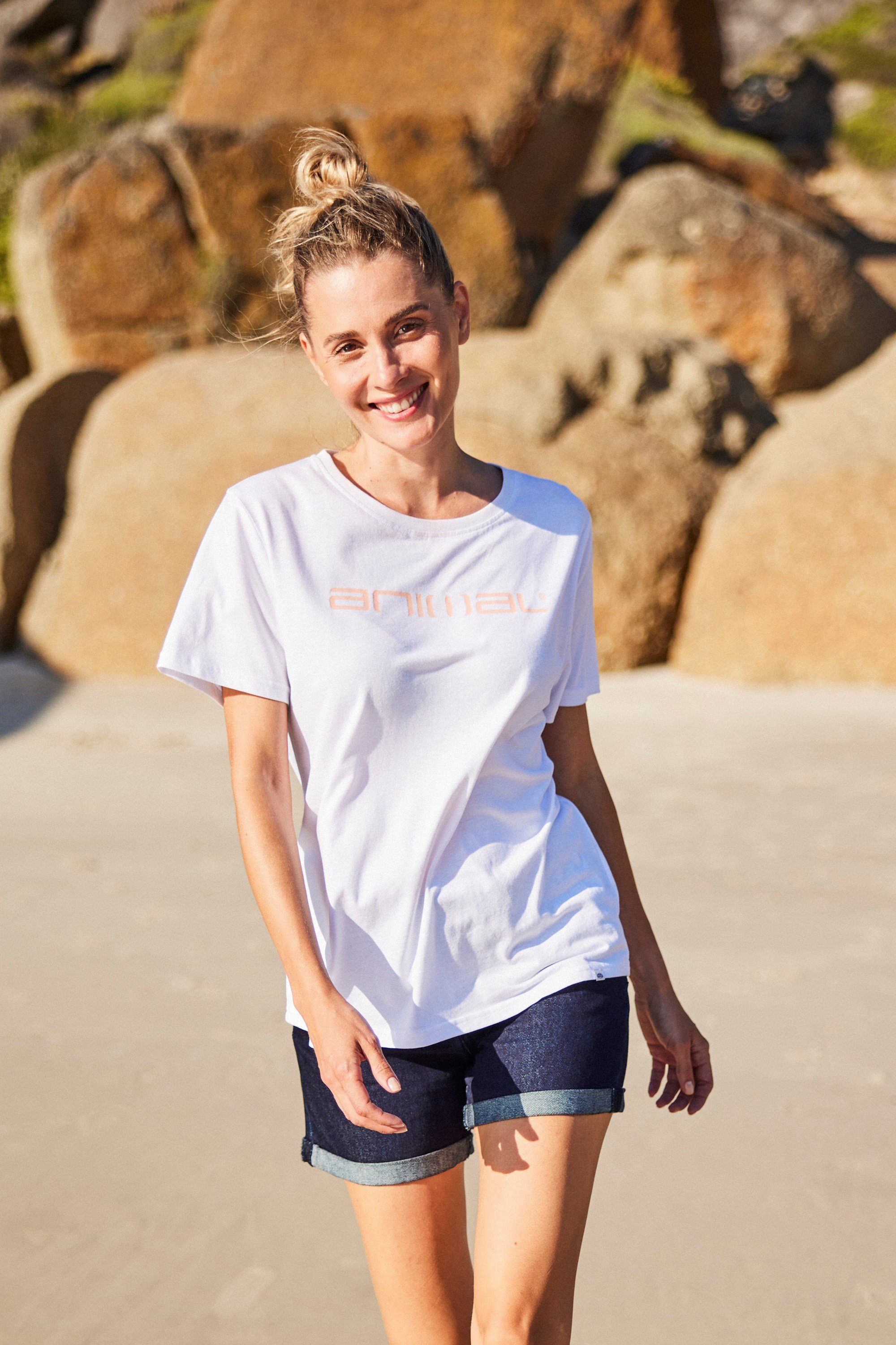Marina Womens Organic Logo T-Shirt White