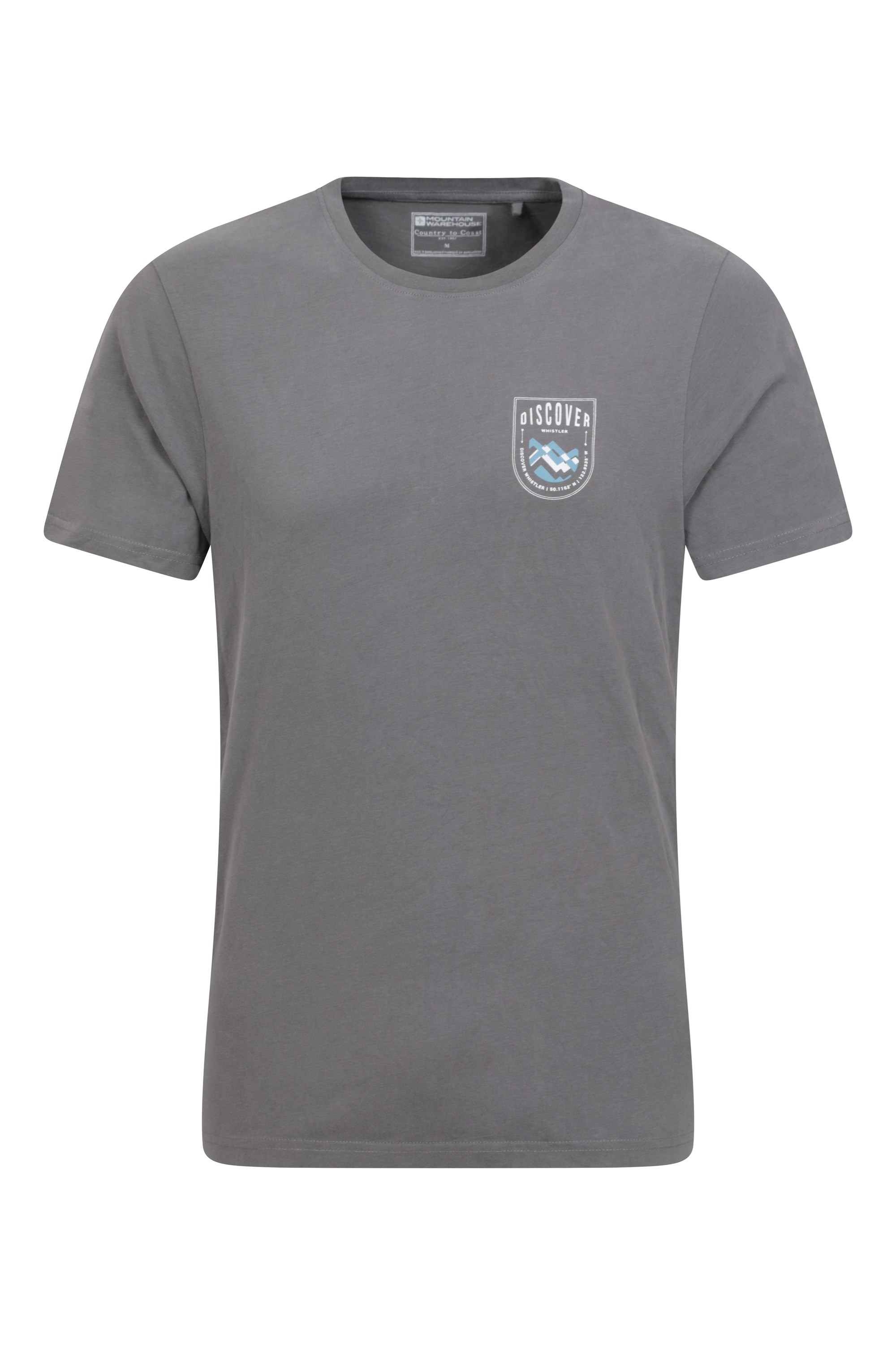 discover whistler organic men's t-shirt - grey