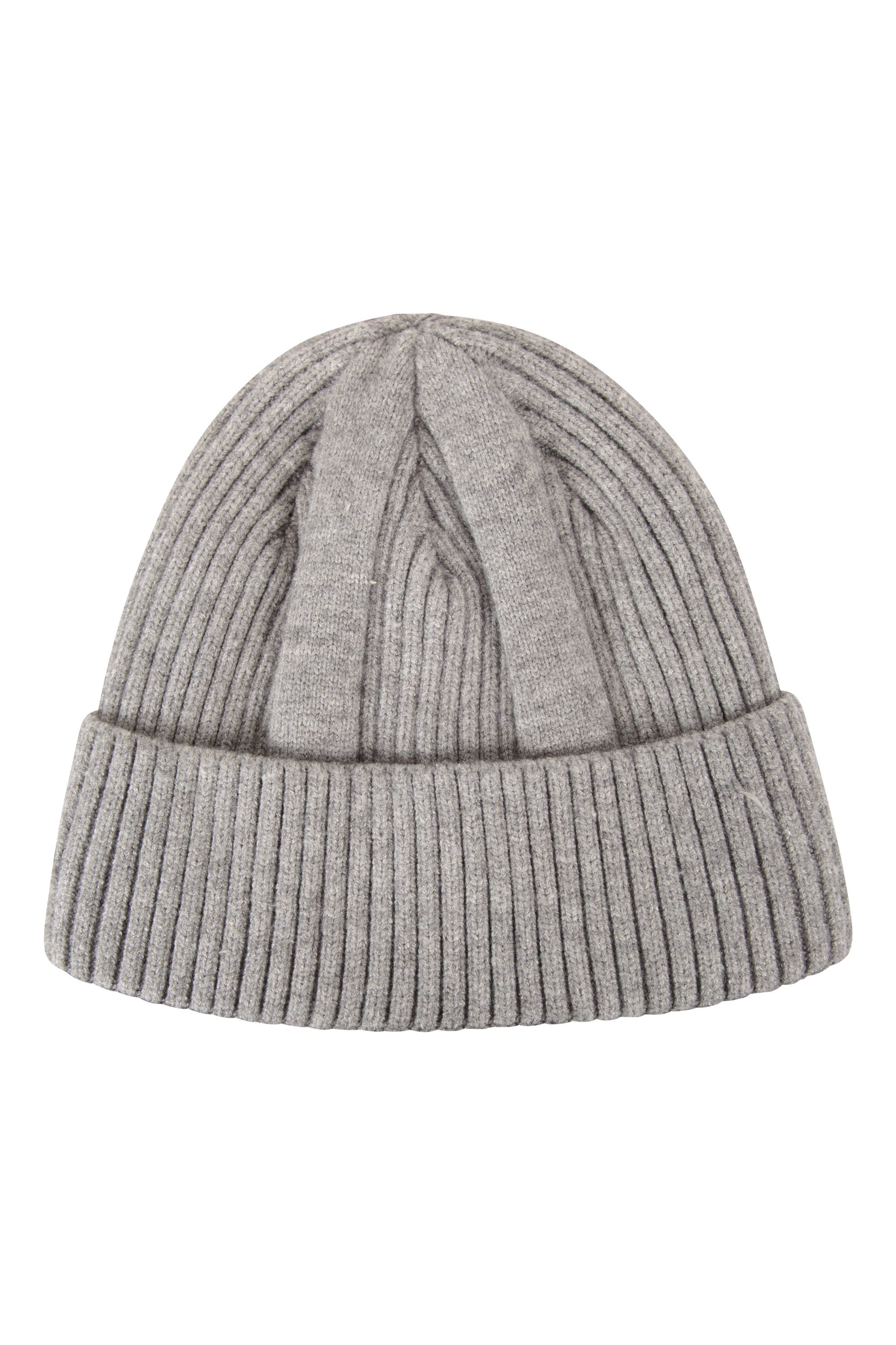 Fur Lined Mens Ribbed Thermal Beanie