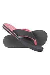 Vacation Recycled Printed Womens Flip-Flops Charcoal