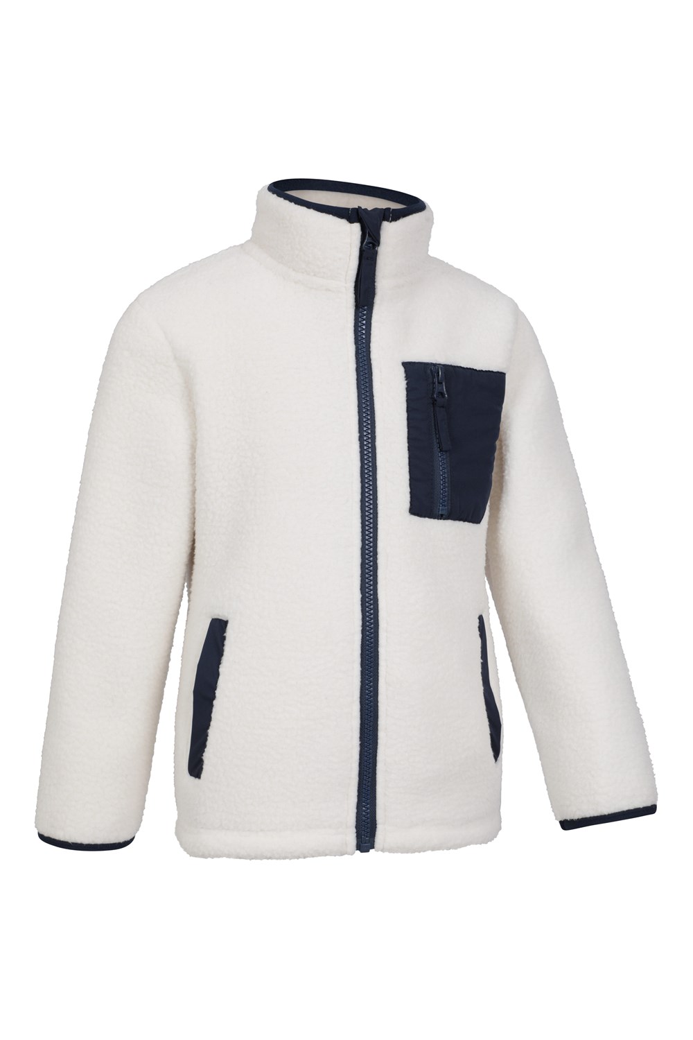 Mountain Warehouse Atlas Kids Borg Fleece Jacket Boys Girls Warm Full Zip Coat - Picture 11 of 21
