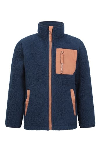 Atlas Kids Zip Borg Fleece Navy
