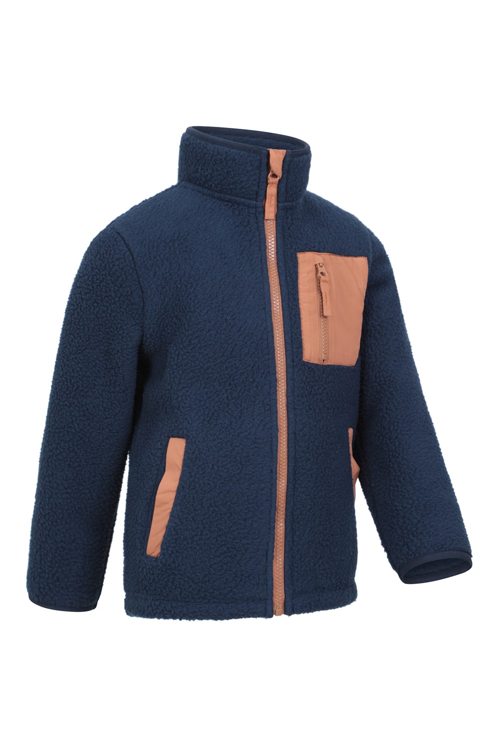 Mountain Warehouse Atlas Kids Borg Fleece Jacket Boys Girls Warm Full Zip Coat - Picture 17 of 21
