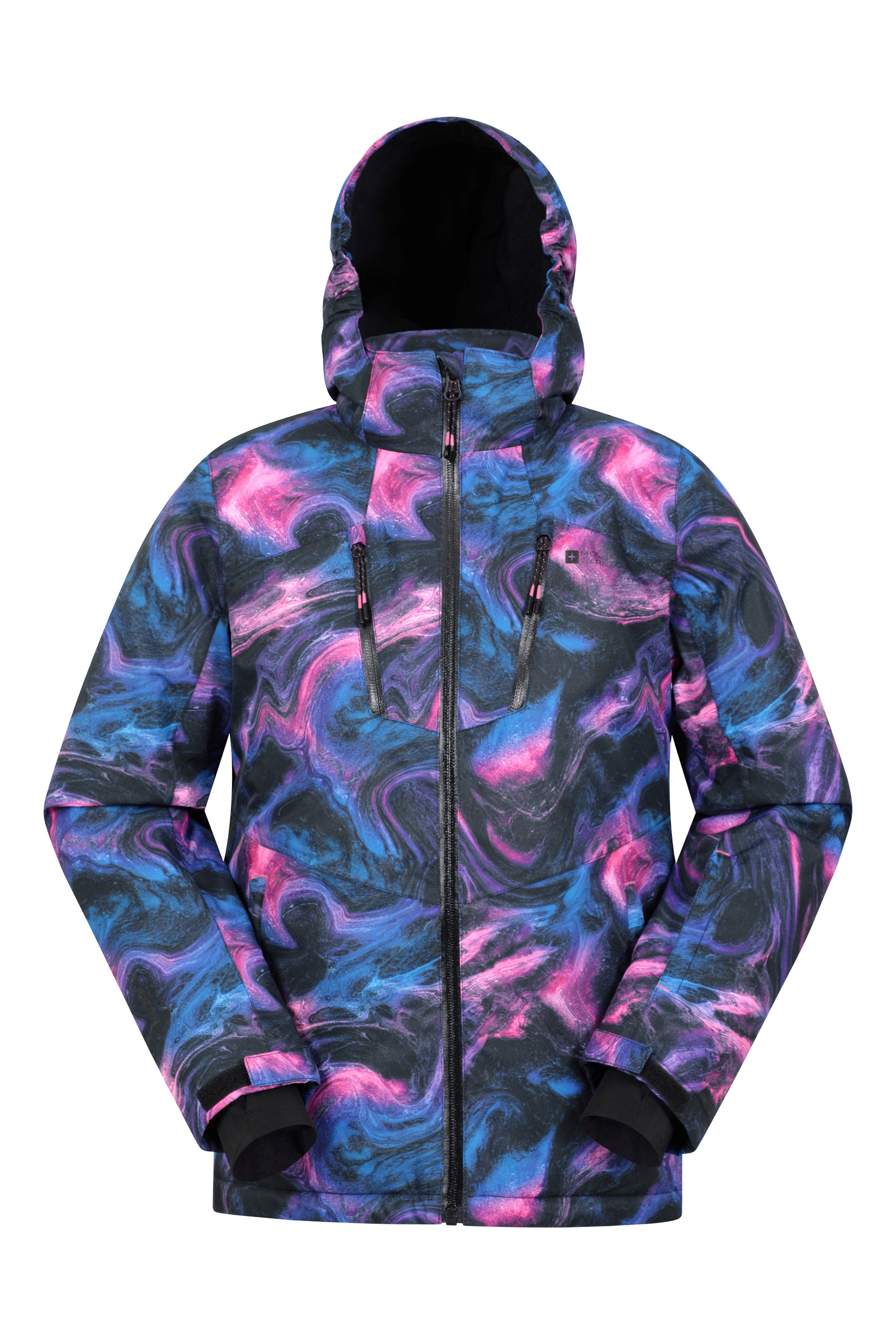 new Crivit Jacket Womens SIZE 12 dark Pink Full Zip Parka Coat Ski Hooded