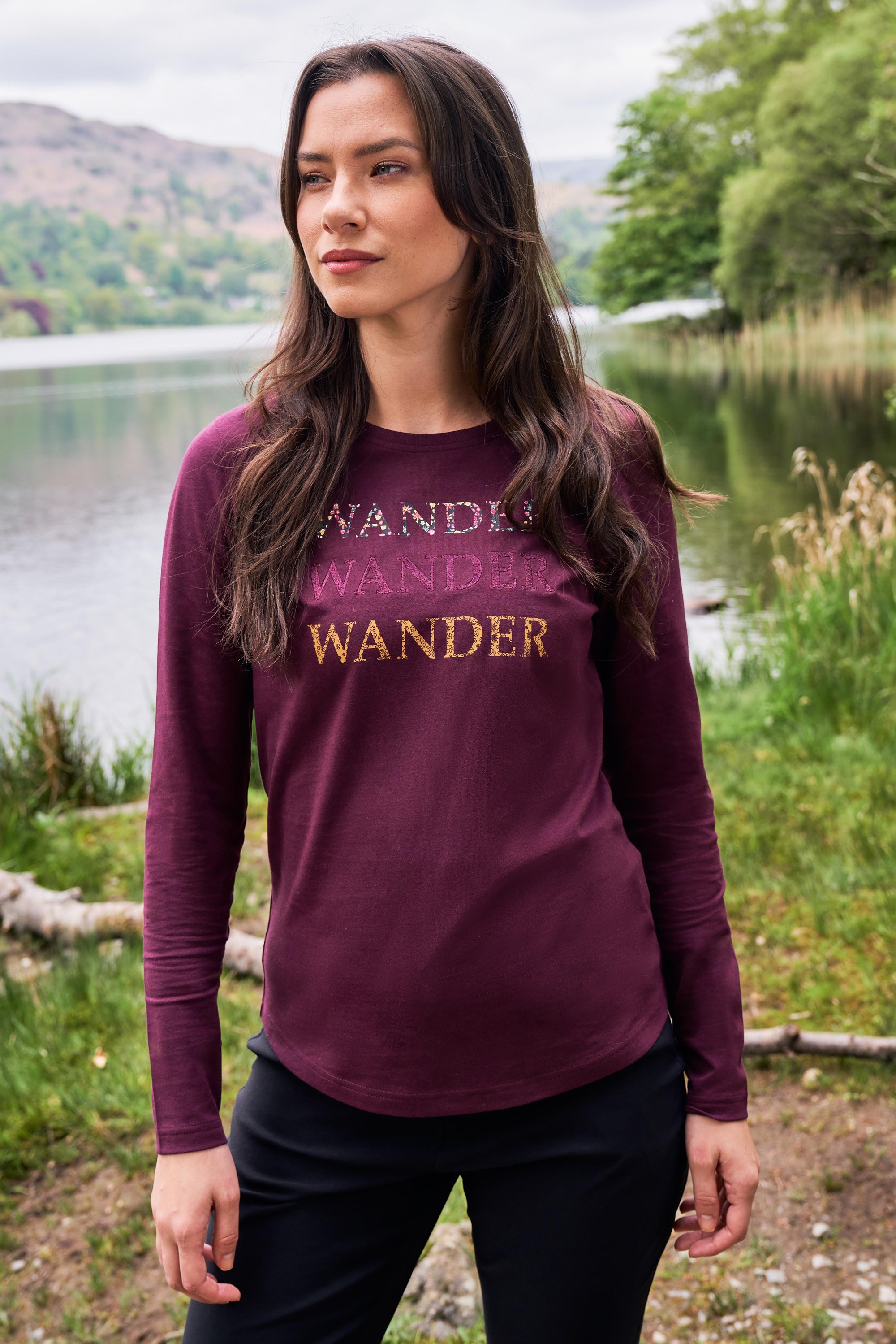 Wander Womens Organic T-Shirt Pink