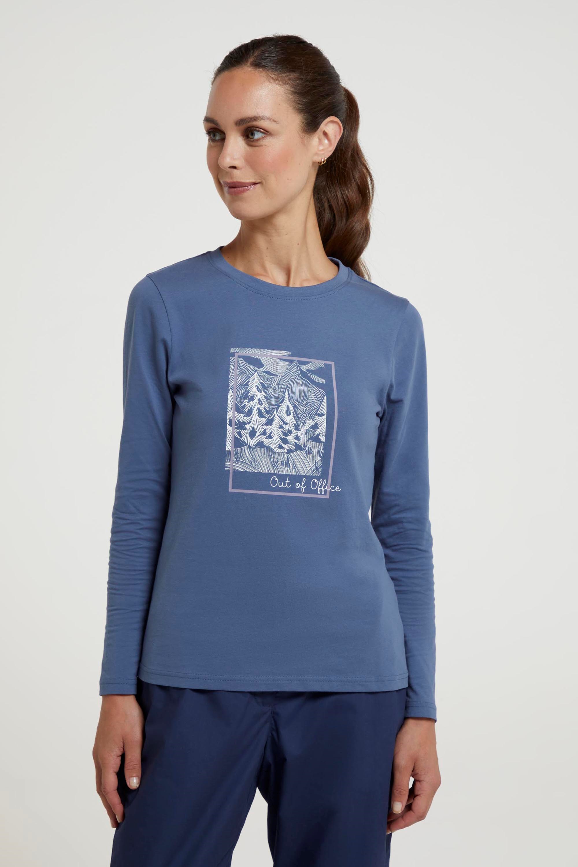 Out Of Office Womens Organic T-Shirt Blue