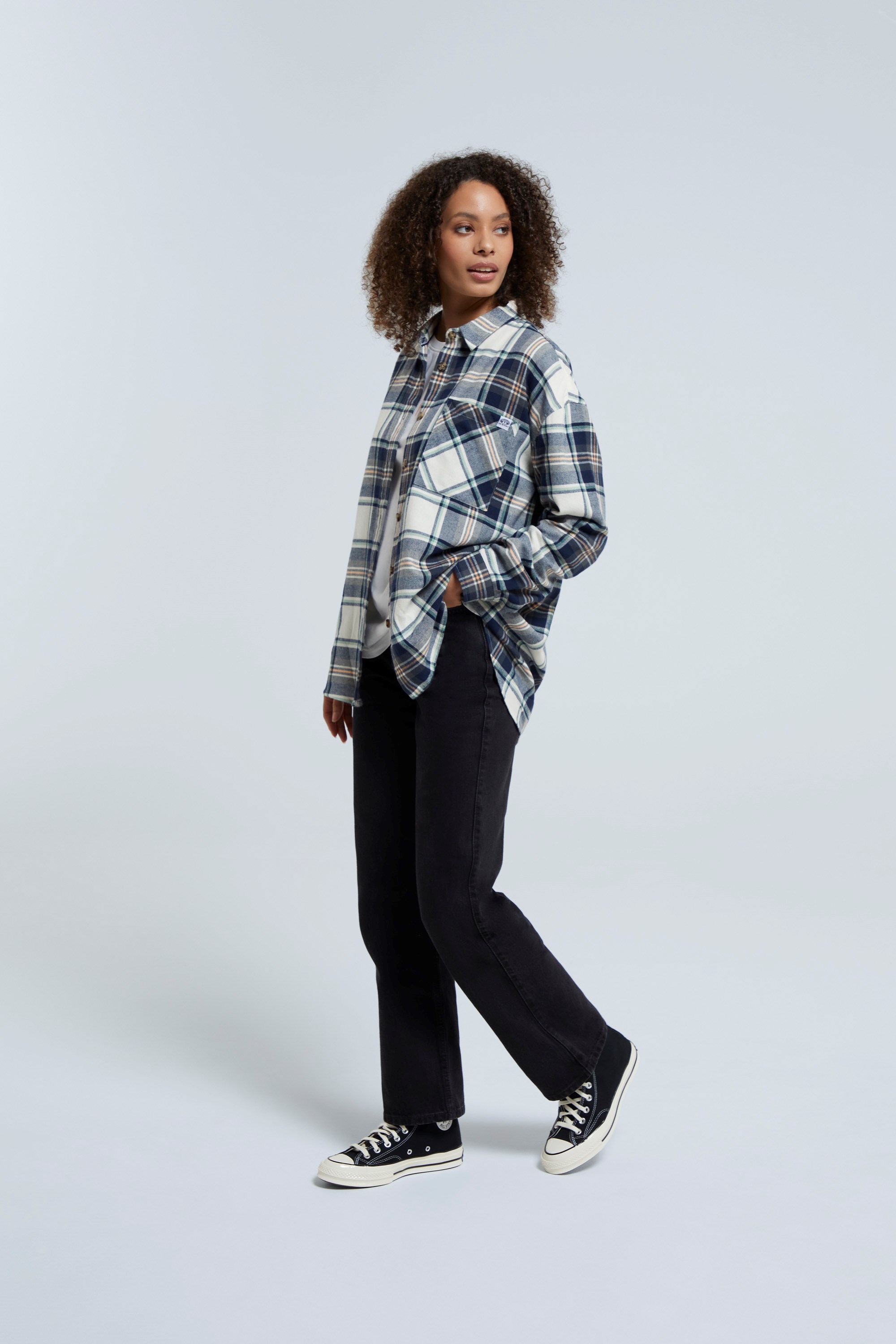Victoria Womens Brushed Check Shacket