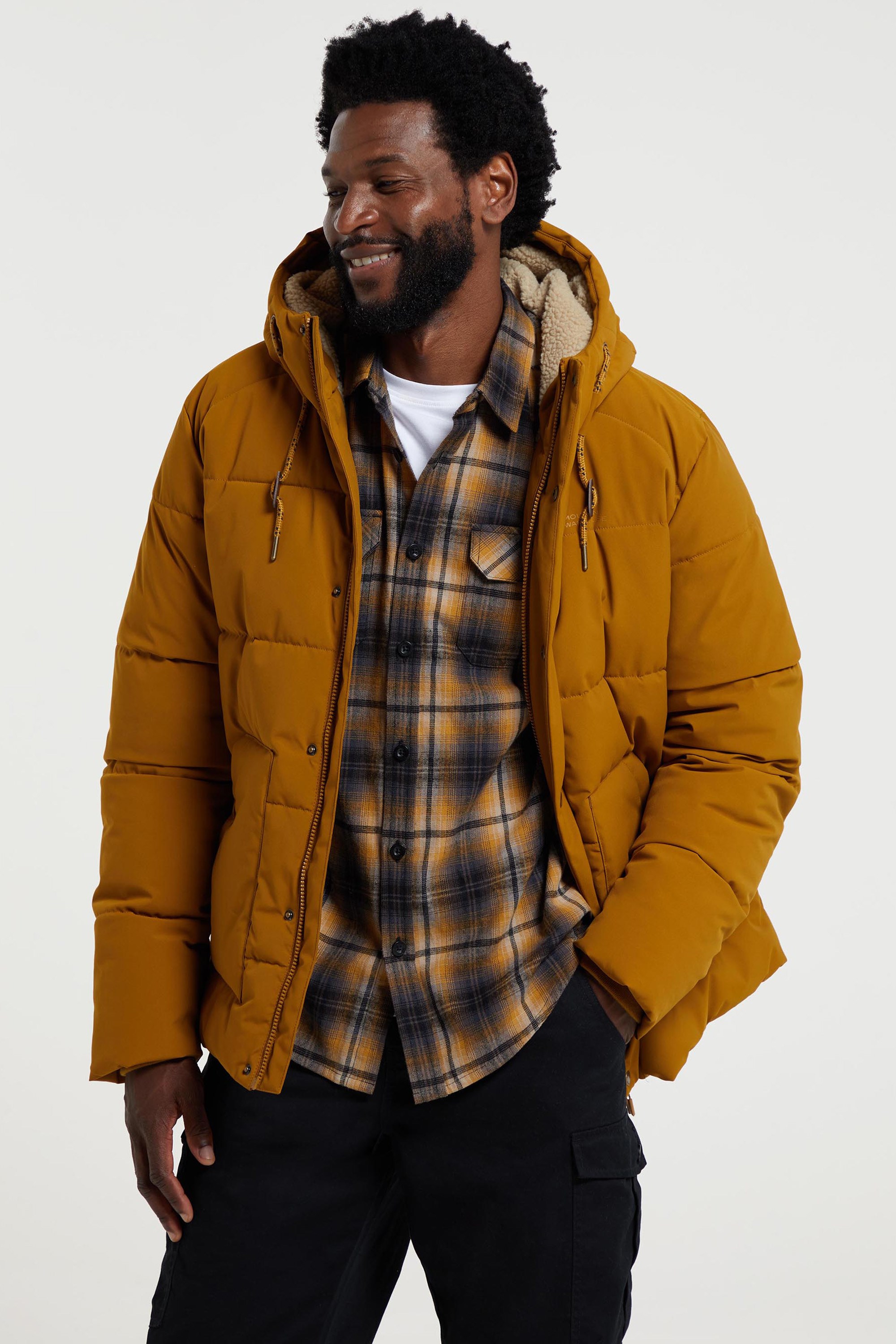 GentWith Lawton Mustard Slim Fit Puffer Jacket - GENT WITH