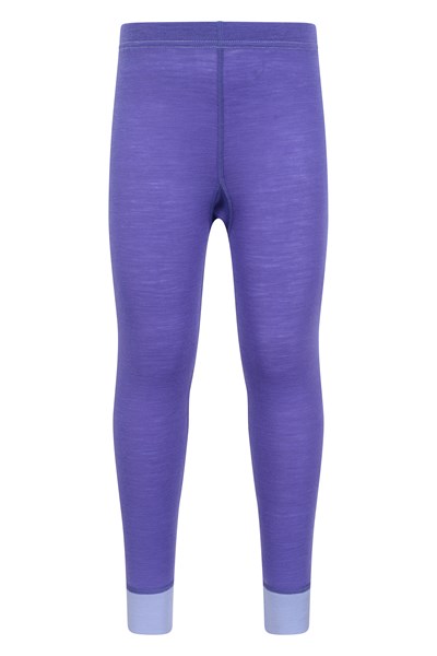Merino Kids II Baselayer Pants - Purple