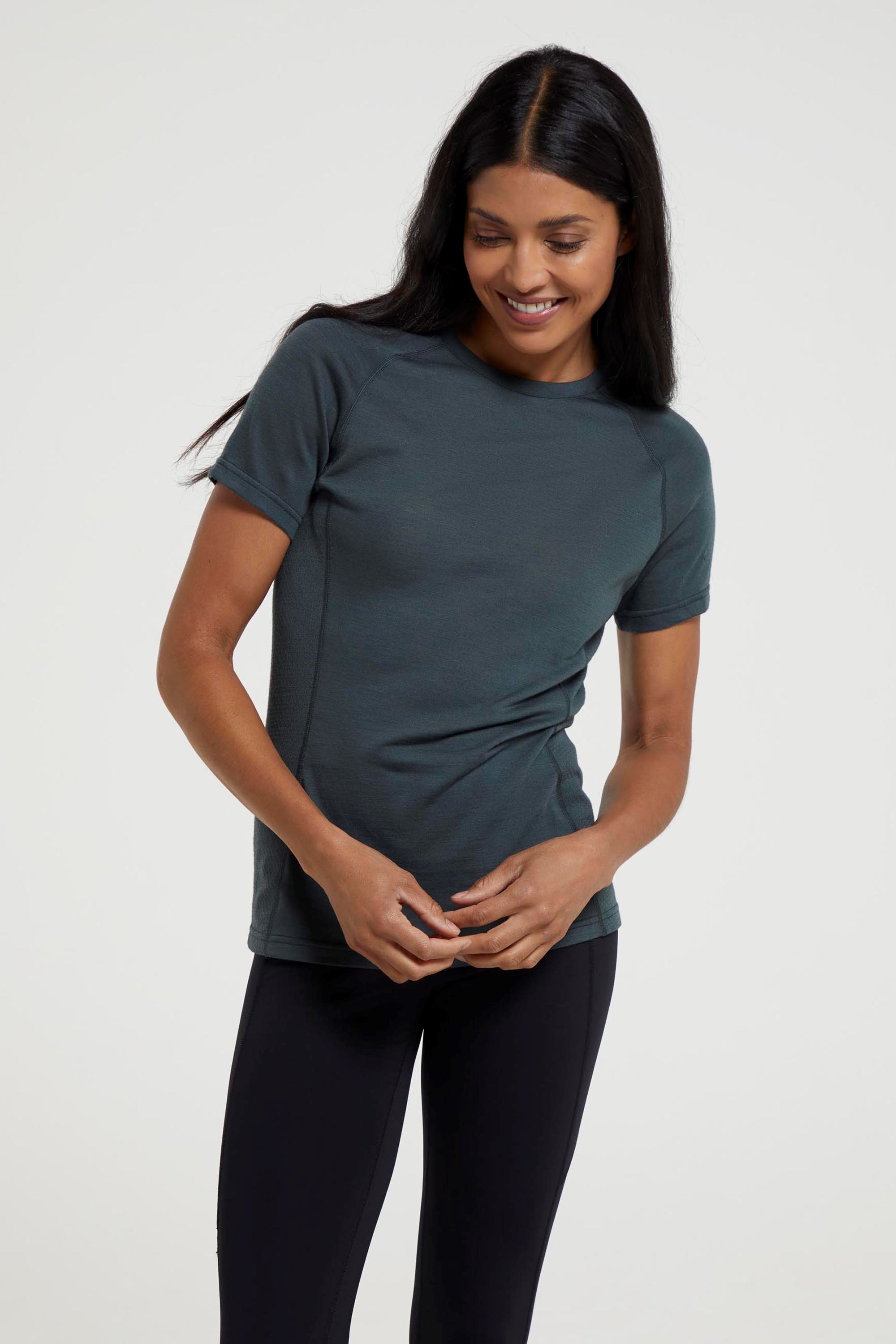 Merino Wool Thermal Set: Womens Midweight Base Layer With Anti Odor Top &  Bottoms From Diao03, $55