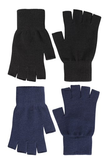 Magic Fingerless Womens Gloves - 2Pk Black