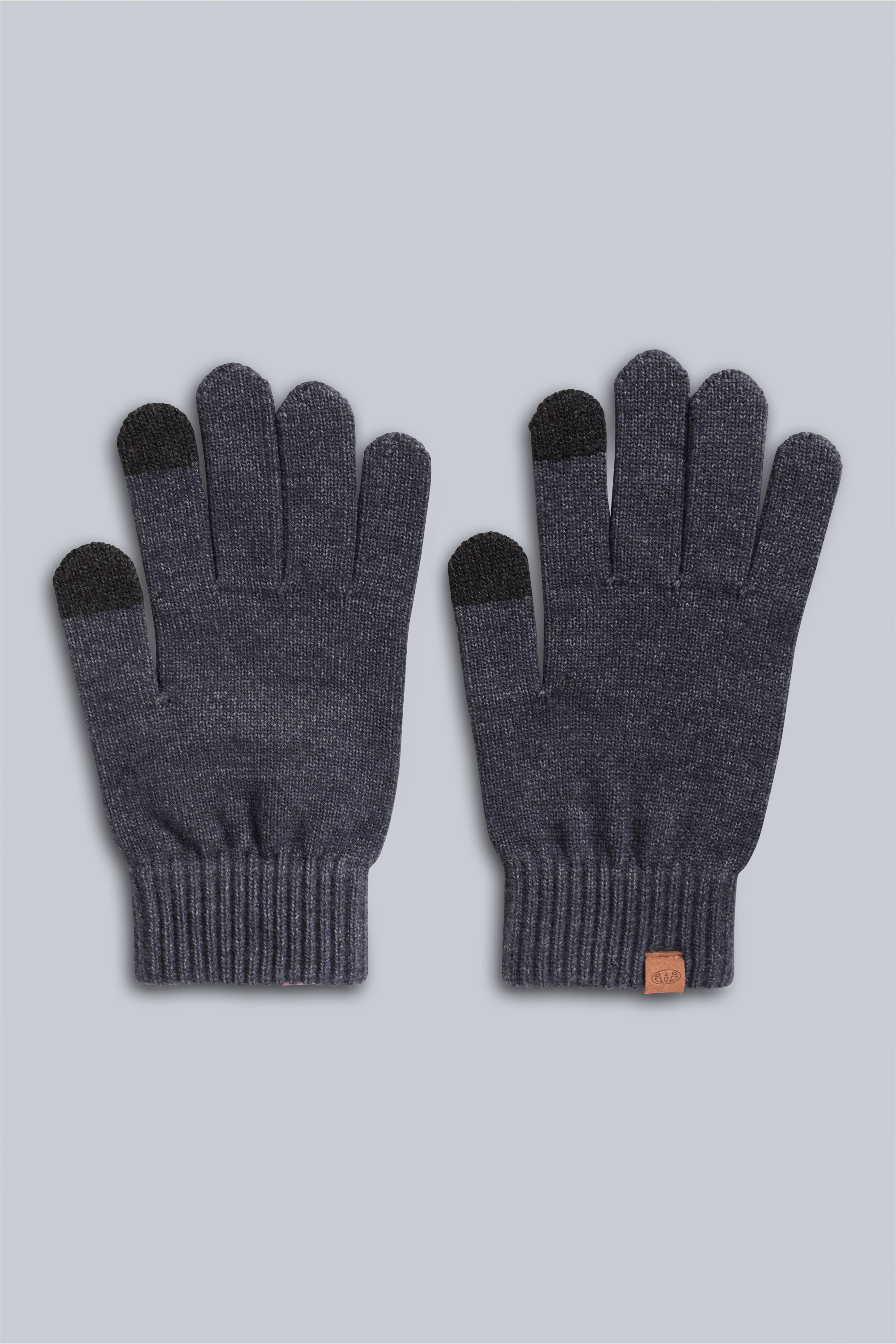 Charlie Mens Recycled Knitted Gloves - Grey