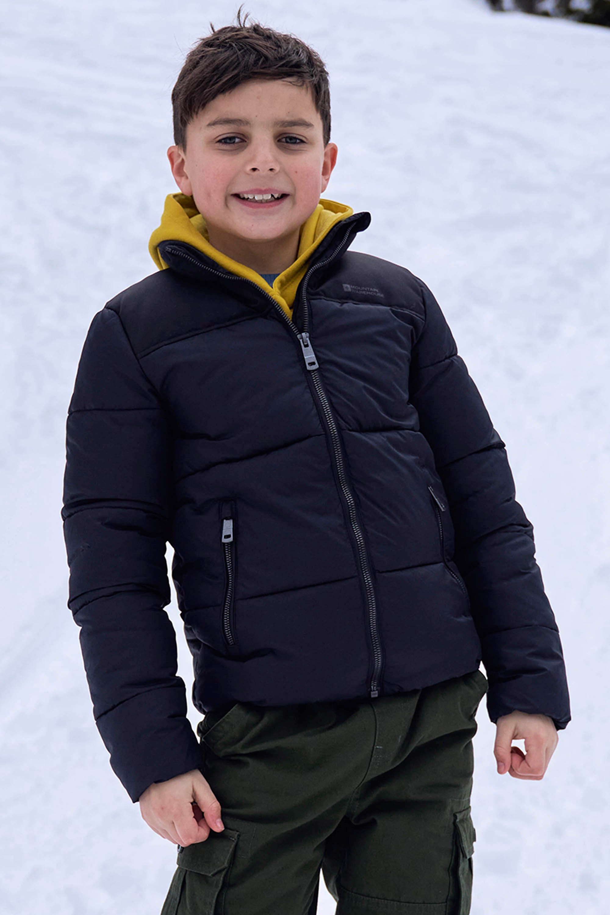 Kids black puffer jackets hotsell