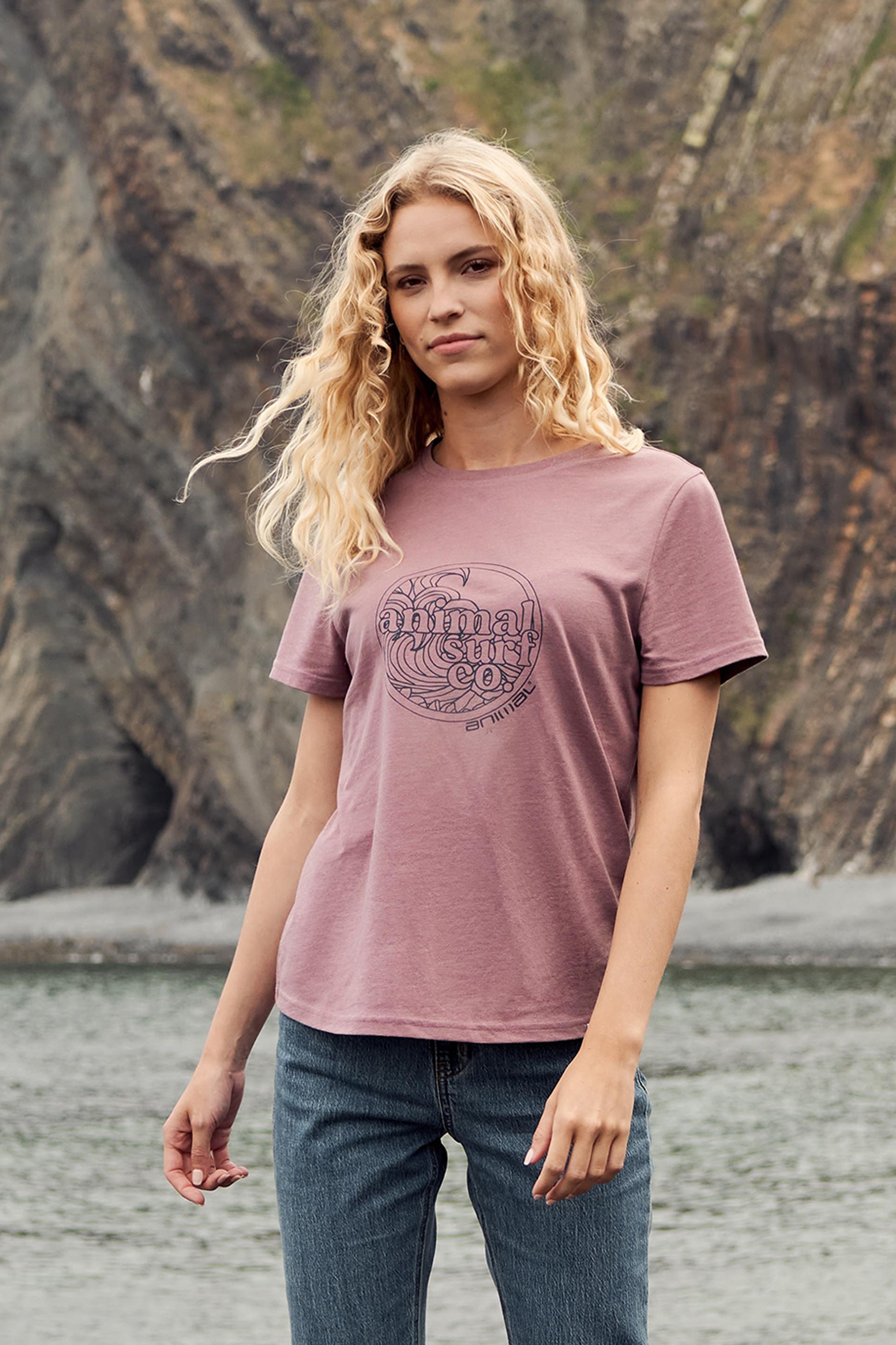 Carina Womens Organic Graphic T-Shirt Purple