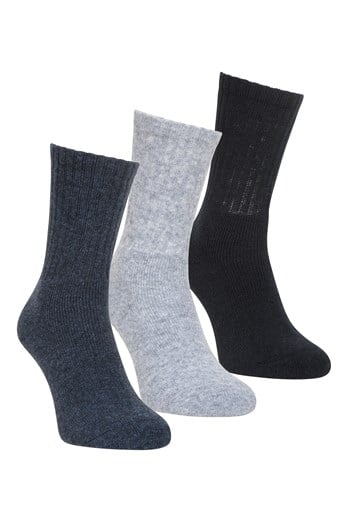 Outdoor Merino Walking Socks – 3 Pack Navy