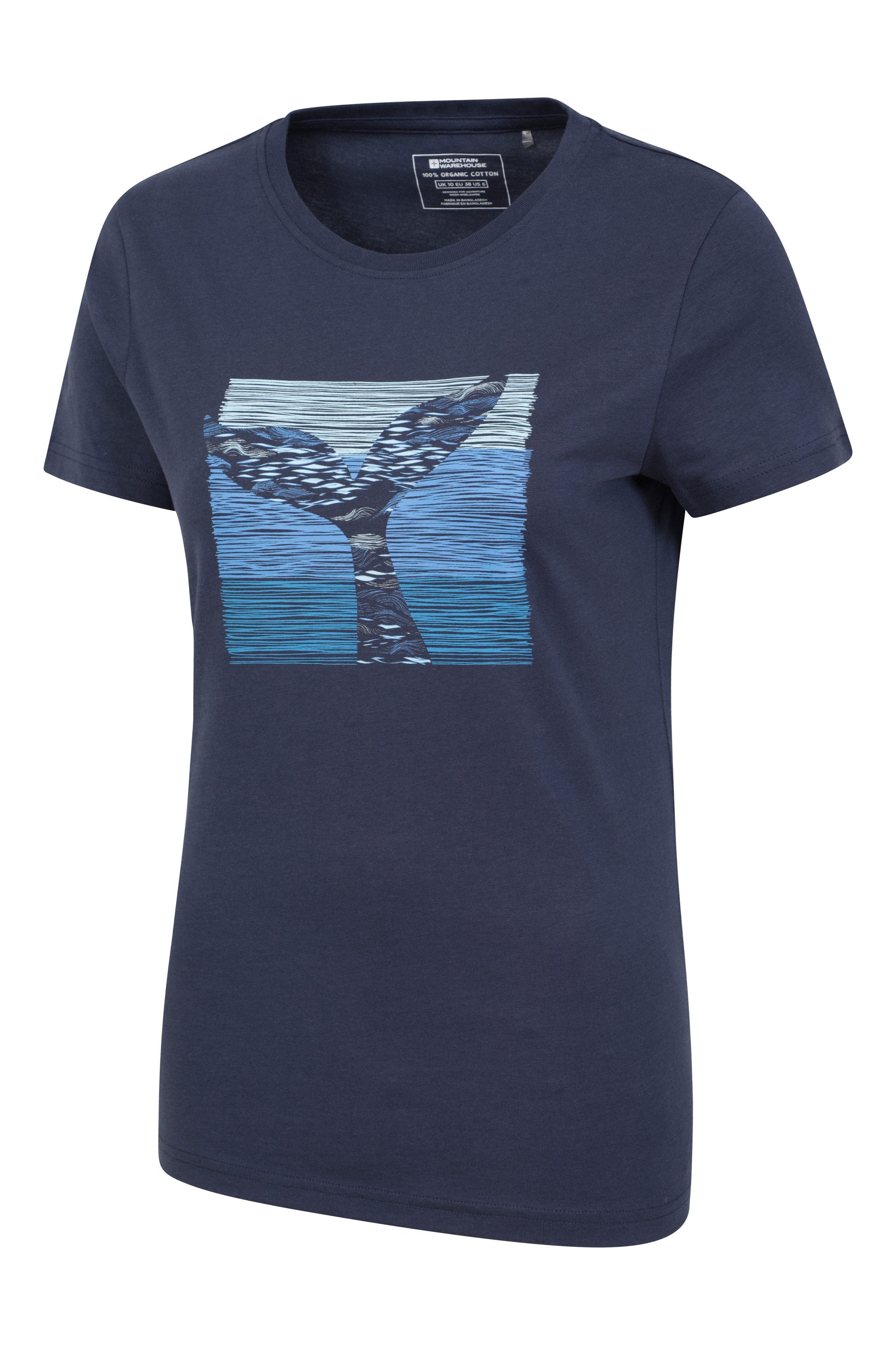 Whale Tail Womens Organic T-Shirt