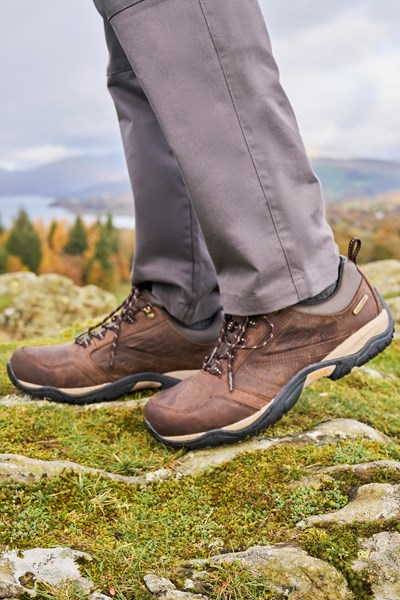 Pioneer II Mens Waterproof Extreme Leather Walking Shoes - Brown