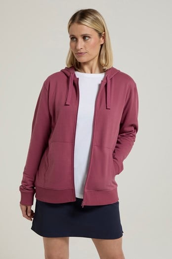 Mountain Essentials Womens Full-Zip Hoodie Dark Pink
