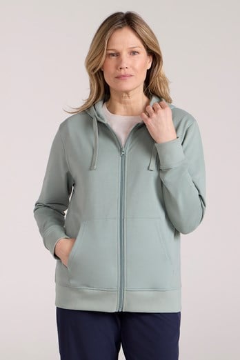 Mountain Essentials Womens Full-Zip Hoodie Khaki