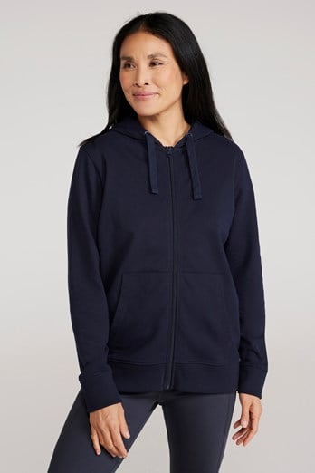 Mountain Essentials Womens Full-Zip Hoodie Navy