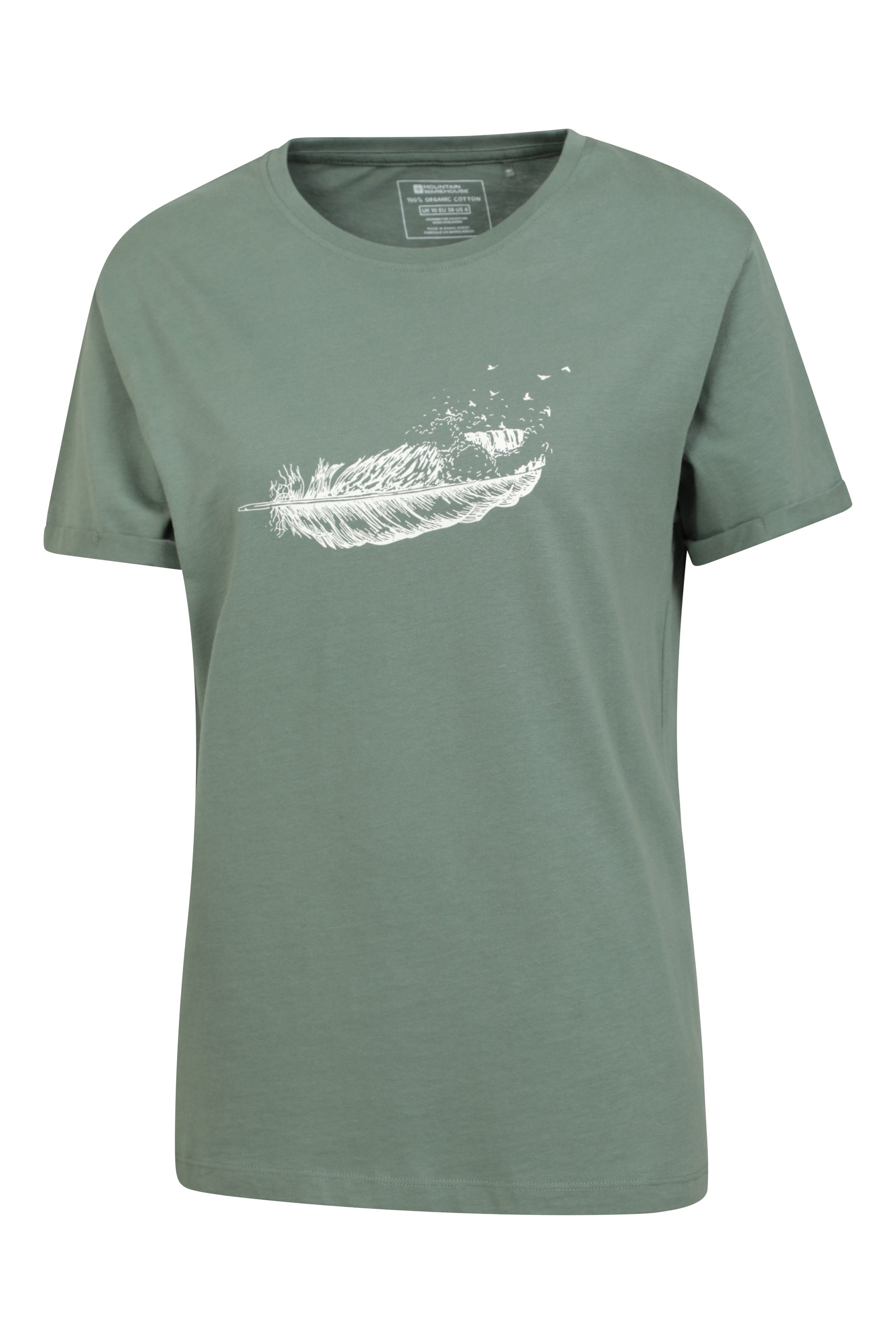 Wave Feather Womens Loose Fit T-Shirt
