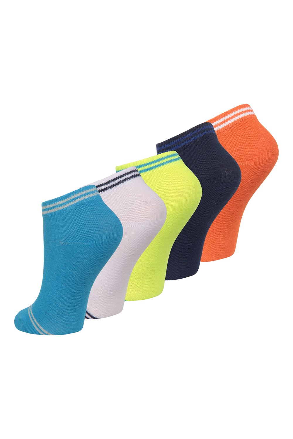 Mountain Warehouse Kids Isocool Soft Touch Trainer Socks Footwear - Pack of 5 - Picture 21 of 27