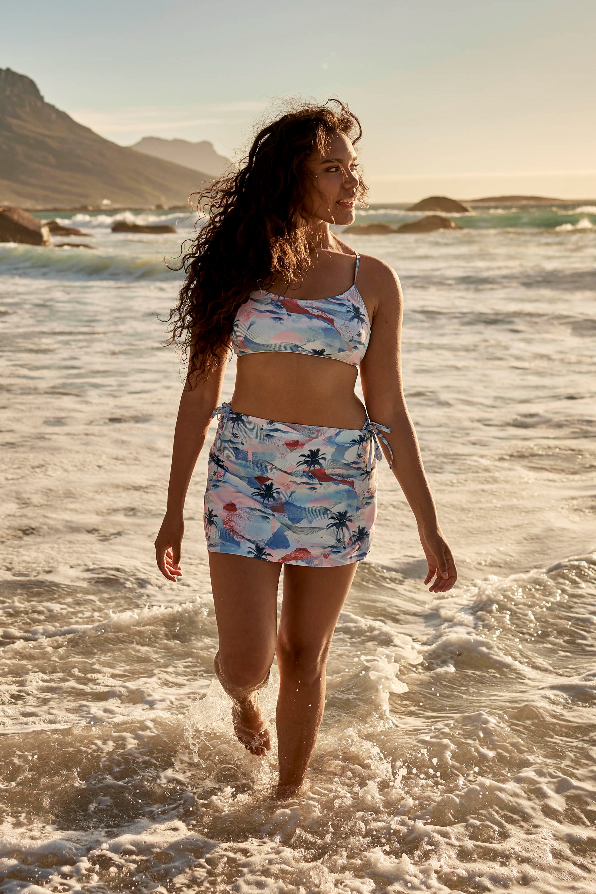 Atlantic Womens Printed Surf Skirt - Blue