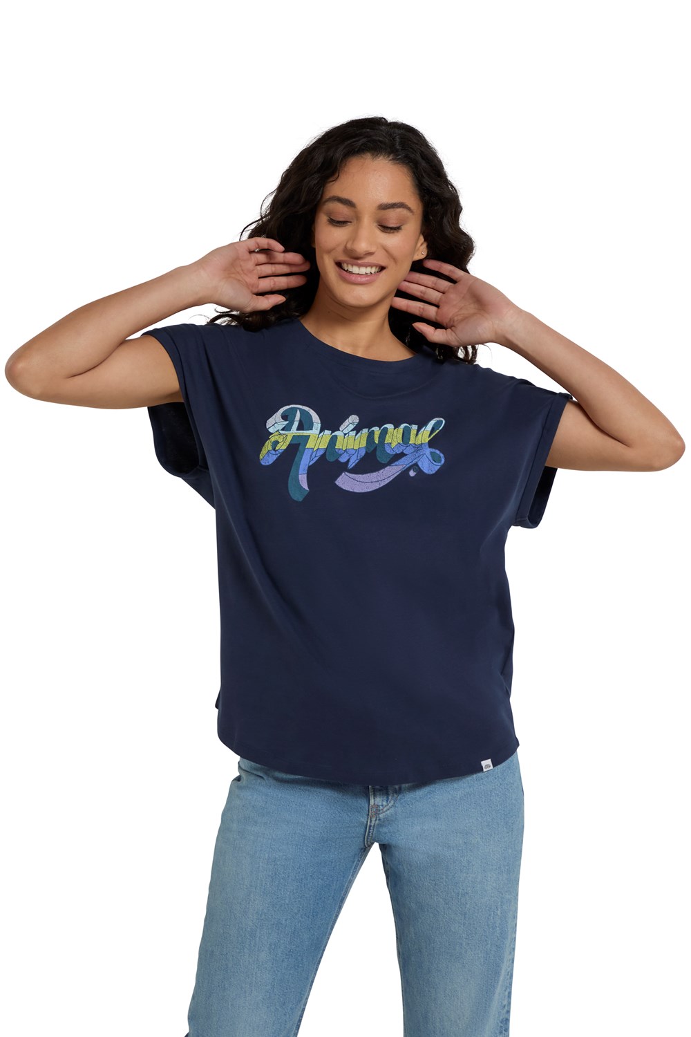 Animal Women's Holly Cotton Script T-Shirt Lightweight Summer Tee Top - Picture 22 of 44