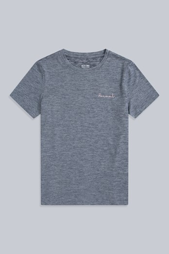 Latero Womens Hybrid Swim T-Shirt Navy