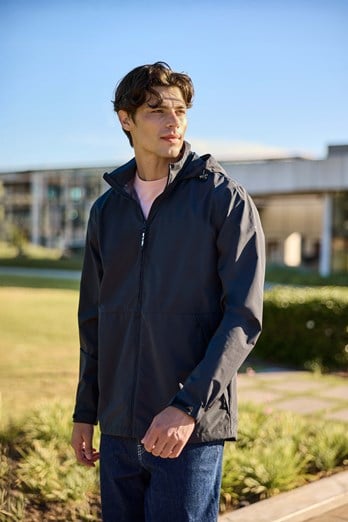 Pace Mens Water Resistant Packable Jacket Black