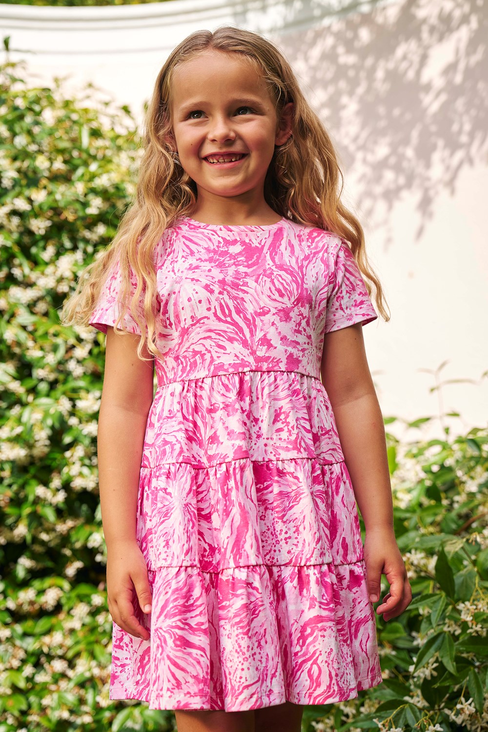 Mountain Warehouse Ava Kids Tiered Cotton Dress Lightweight Short Sleeve Outfit