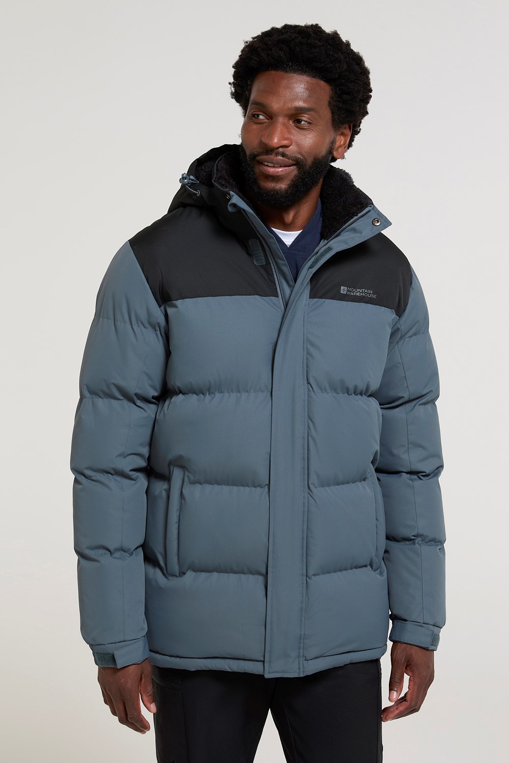 Mountain Warehouse Mens Snow Borg Lined Padded Jacket