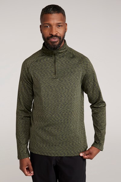 Power Mens Half Zip Midlayer - Green
