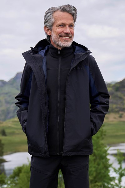 Mist Mens Extreme Waterproof 3 in 1 Jacket - Black