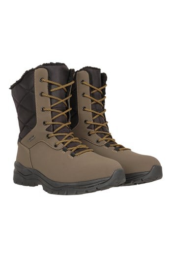 Denver Mens Waterproof Thernal Snow Boot Black