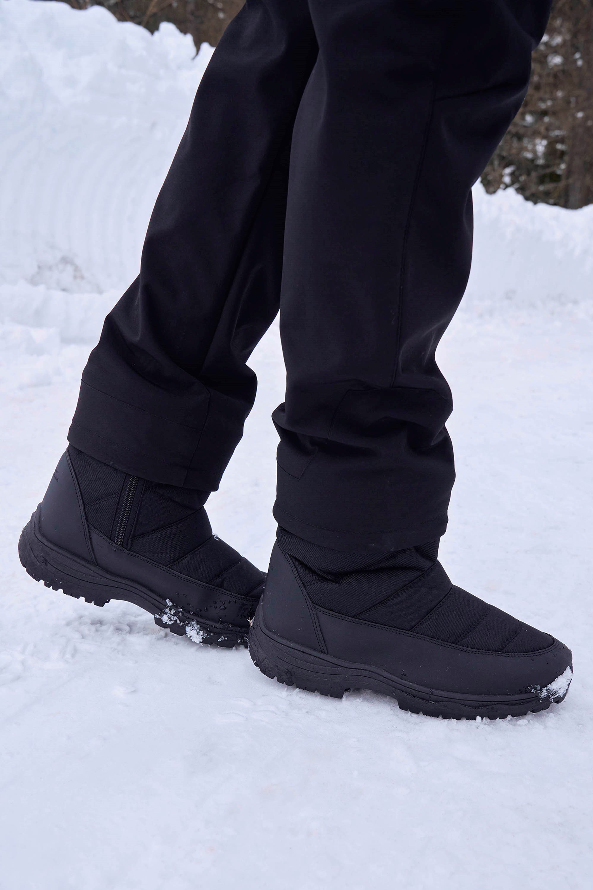 Black short snow boots cheap