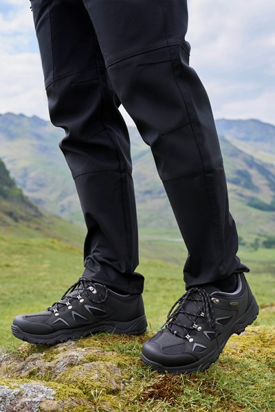 Adventurer Mens Waterproof Walking Shoes - Black
