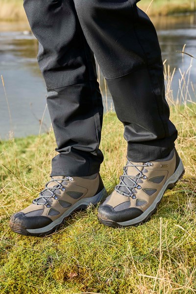 Adventurer Mens Waterproof Walking Shoes - Green