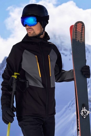 Axis Extreme Mens Softshell Ski Jacket Black