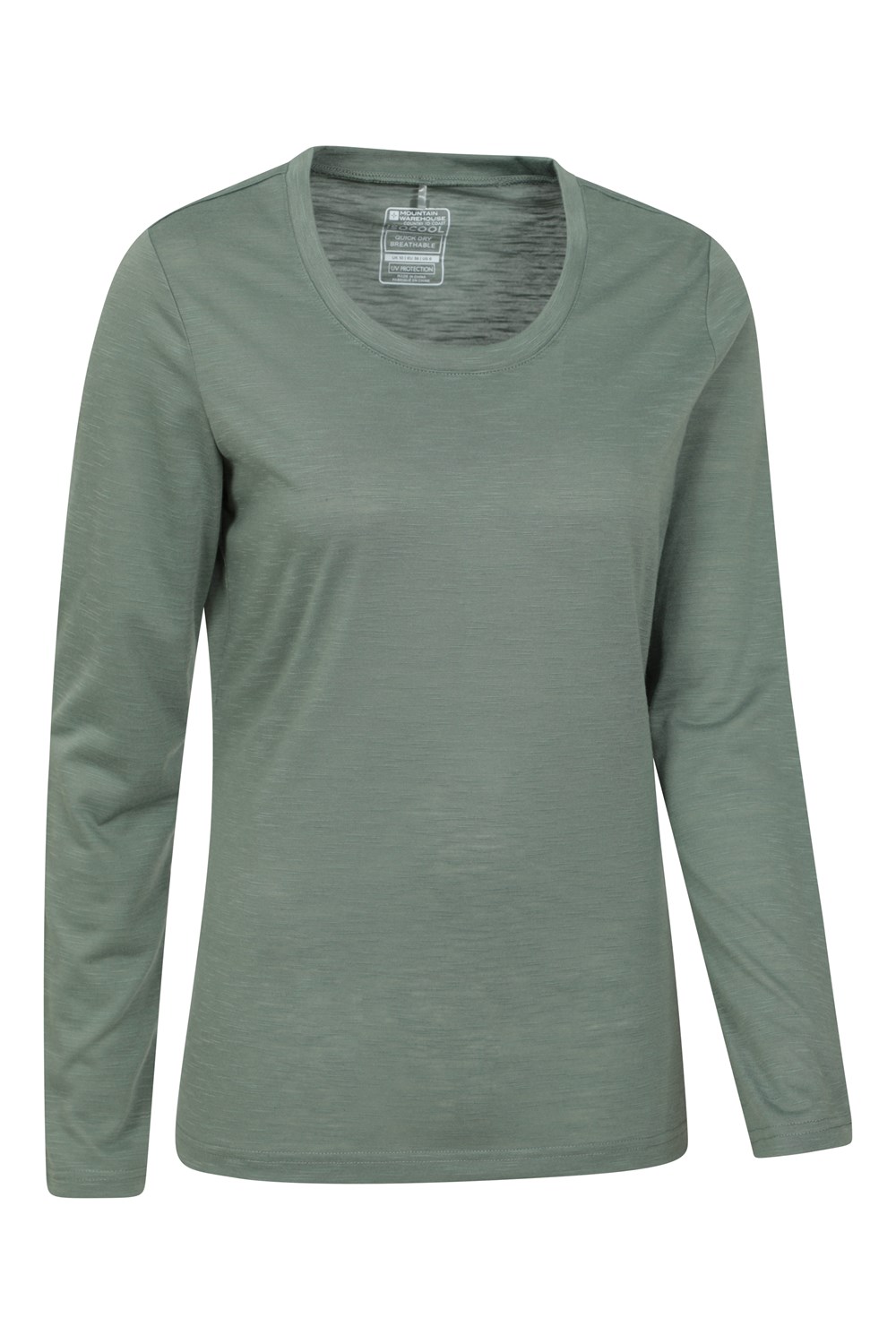 Mountain Warehouse Agra Women's Long Sleeve Slub Tee Lightweight Quick Dry Top - Picture 29 of 50