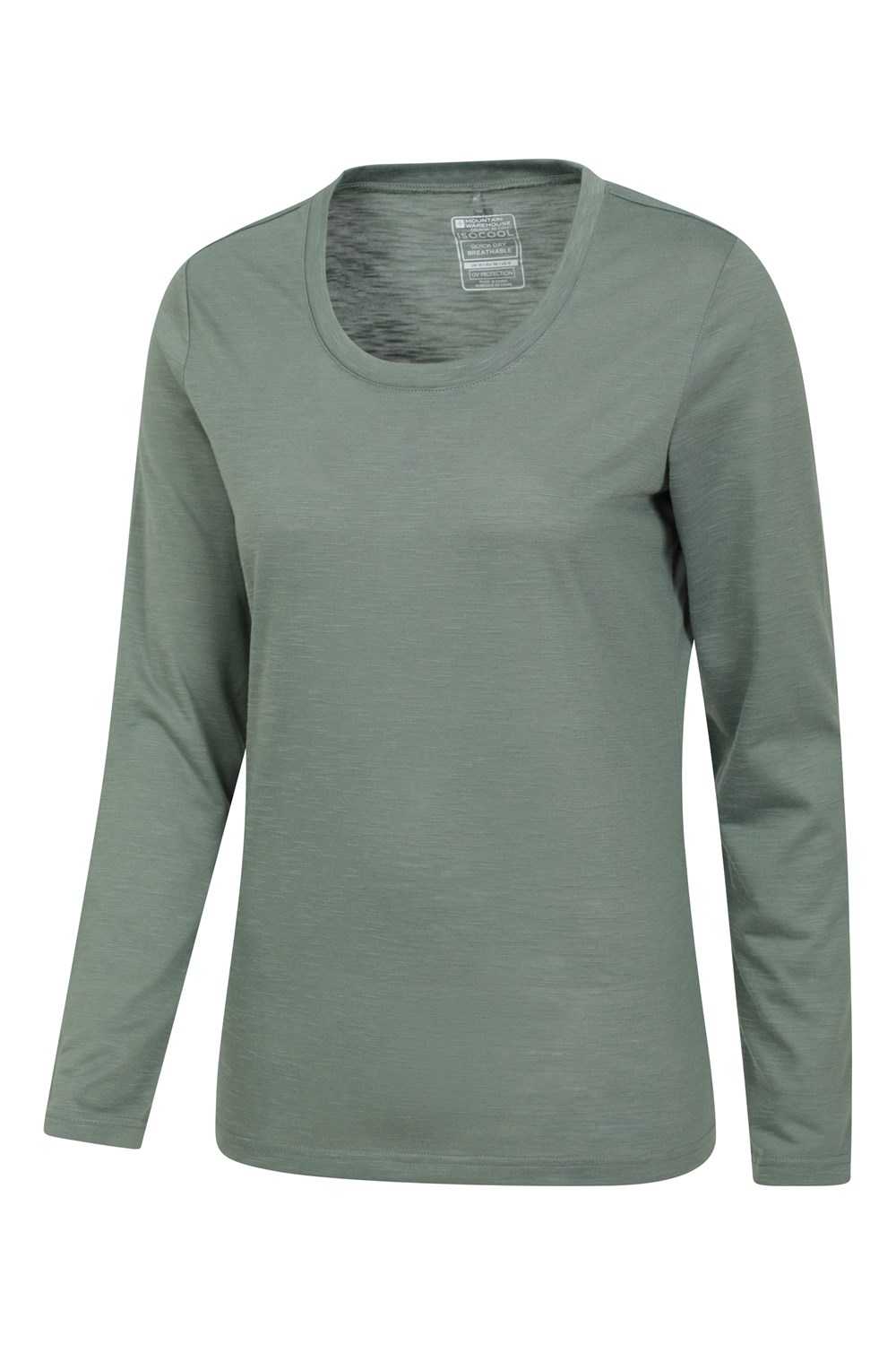 Mountain Warehouse Agra Women's Long Sleeve Slub Tee Lightweight Quick Dry Top - Picture 31 of 50