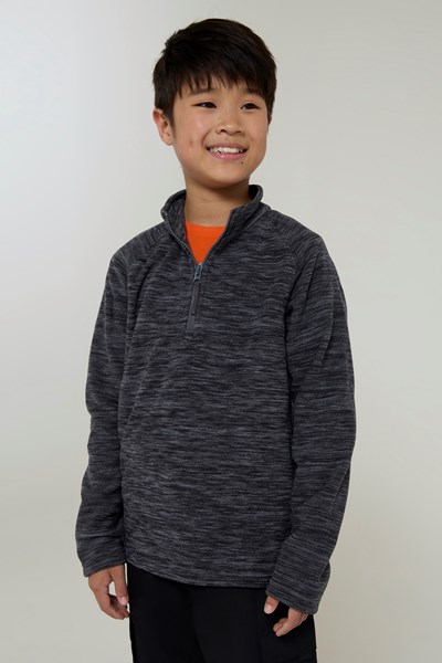 Snowdonia Kids Half-Zip Fleece - Grey