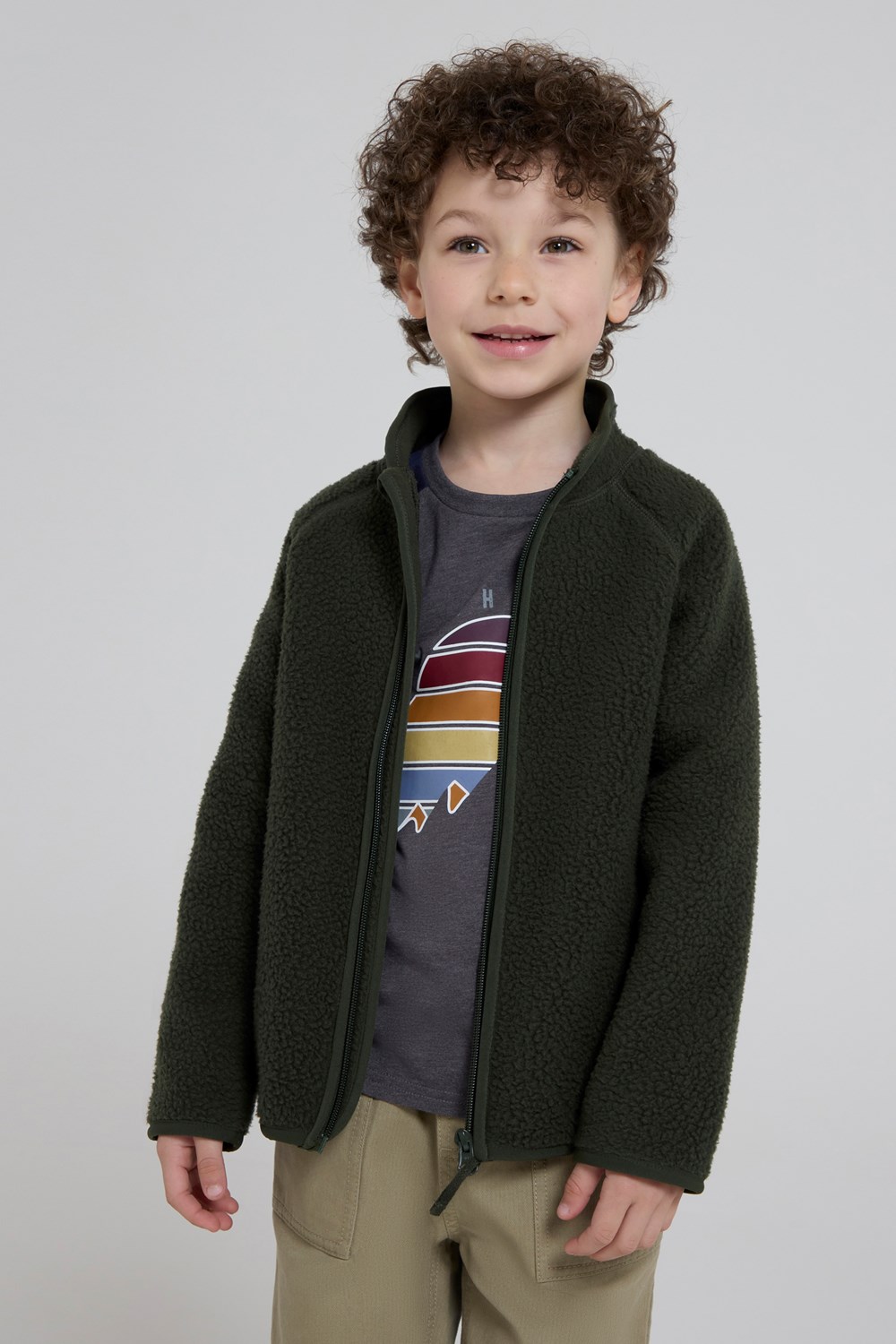 Mountain Warehouse Fern Kids Borg Raglan Fleece - Picture 16 of 33