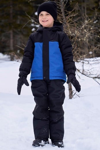 Polar Zone Kids Jacket & Salopette Snow Set Navy
