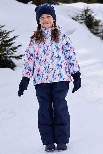 Polar Zone Kids Jacket & Salopette Snow Set Purple