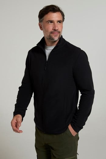 Camber Mens Full-Zip Fleece Jacket Black