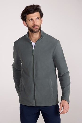Camber Mens Full-Zip Fleece Jacket Khaki