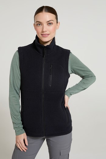 Buxton Womens Borg Gilet Black
