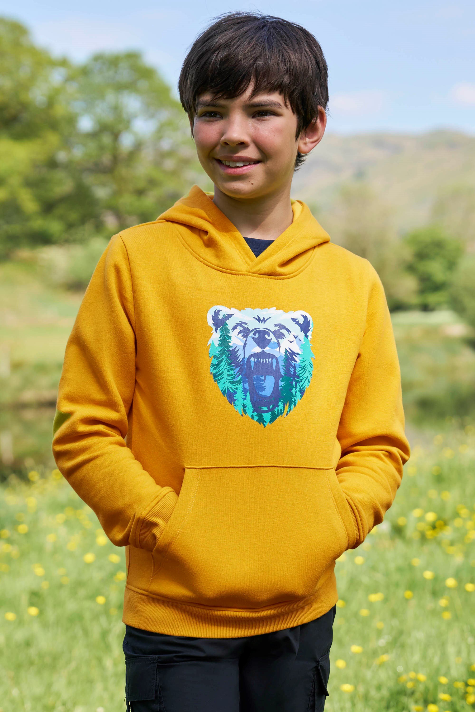 Bear Landscape Kids Hoodie